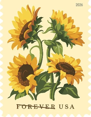Postal Service celebrates sunflowers with new stamp