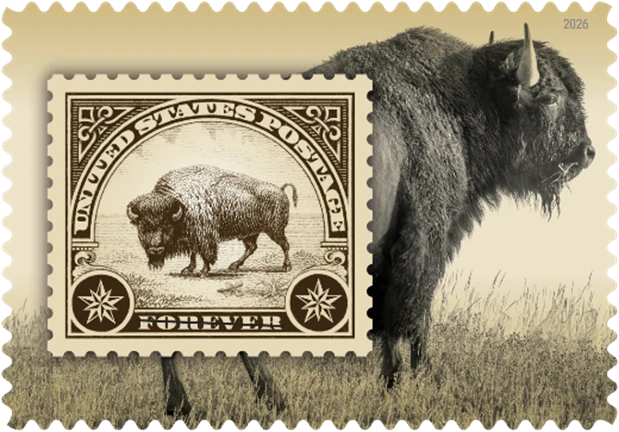 USPS issues American Bison stamps