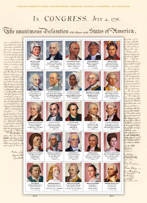 USPS rededicates its Figures of the American Revolution stamps