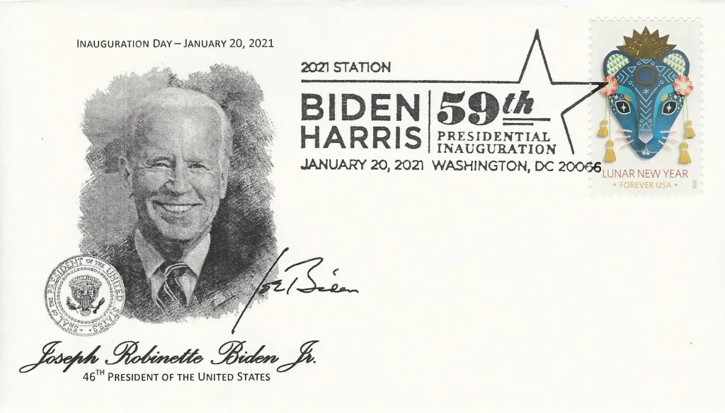 2020 Biden presidential inauguration cover, Washington D.C.