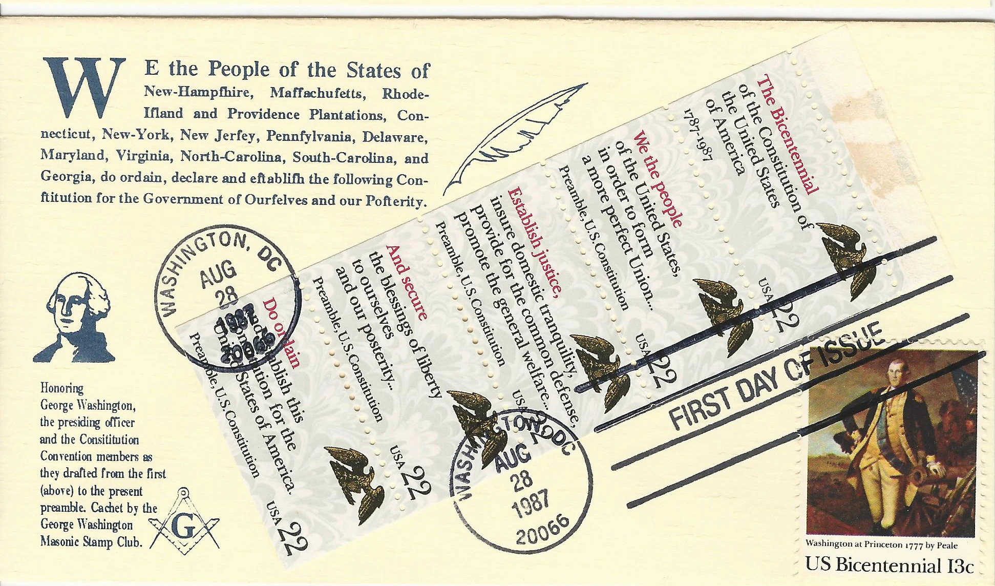 Scott #2355-2359 – FDC — G-87-009