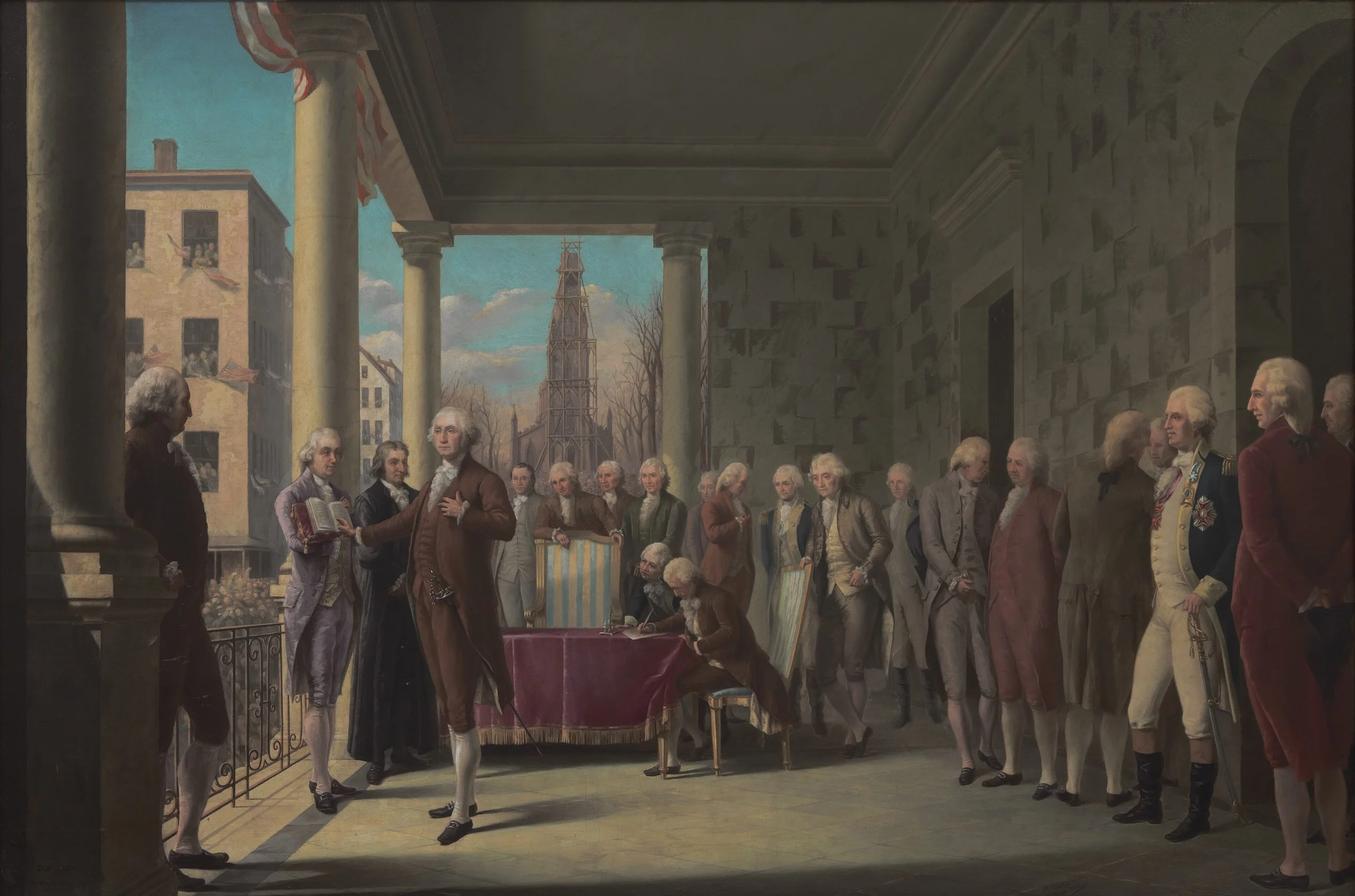Ramon de Elorriaga's painting of George Washington's first inauguration, April 30, 1789