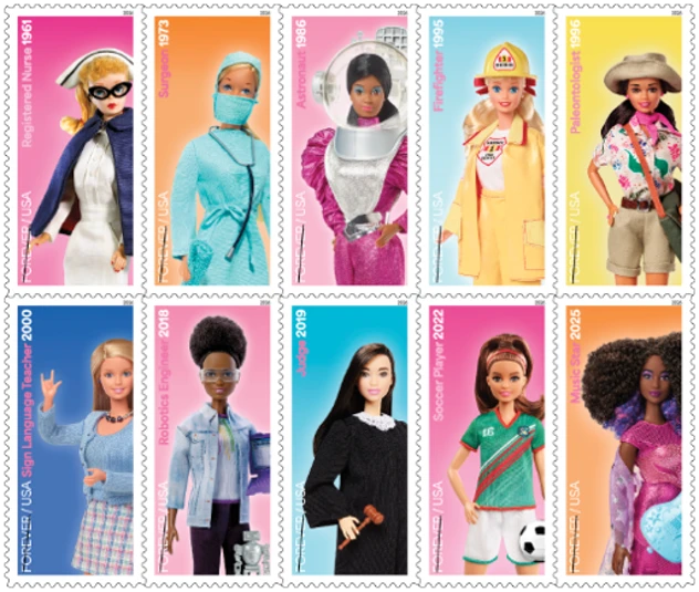USPS issues new Barbie Forever stamps