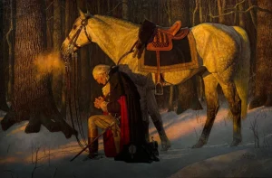 George Washington Kneeling In Prayer 14032