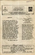 The Masonic Philatelist (Vol 01, No 05) cover