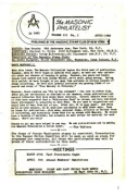 The Masonic Philatelist (Vol 03, No 01) cover