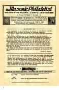 The Masonic Philatelist (Vol 03, No 07) cover