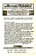 The Masonic Philatelist (Vol 03, No 10) cover