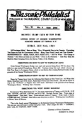 The Masonic Philatelist (Vol 06, No 04) cover