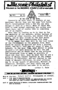 The Masonic Philatelist (Vol 08, No 07) cover