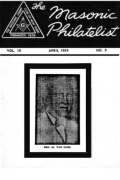 The Masonic Philatelist (Vol 10, No 09) cover