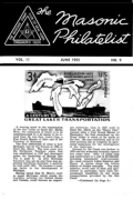 The Masonic Philatelist (Vol 11, No 09) cover