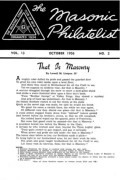 The Masonic Philatelist (Vol 13, No 02) cover