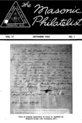 The Masonic Philatelist (Vol 17, No 01) cover