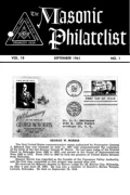 The Masonic Philatelist (Vol 18, No 01) cover