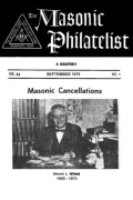 The Masonic Philatelist (Vol 36, No 01) cover