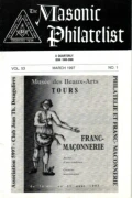The Masonic Philatelist (Vol 53, No 01) cover
