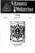 The Masonic Philatelist (Vol 60, No 01) cover