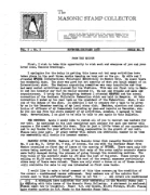 Masonic Stamp Collector (Vol 02, No 02) cover