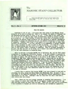 Masonic Stamp Collector (Vol 03, No 01) cover