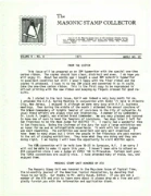 Masonic Stamp Collector (Vol 04, No 04) cover