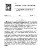 Masonic Stamp Collector (Vol 05, No 03) cover