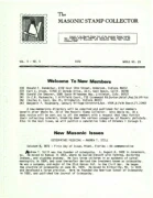 Masonic Stamp Collector (Vol 05, No 05) cover