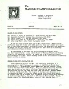 Masonic Stamp Collector (Vol 06, No 04) cover