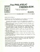 Philatelic Freemason (Vol 01, No 02) cover