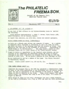 Philatelic Freemason (Vol 01, No 04) cover
