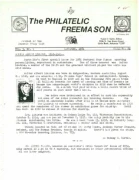 Philatelic Freemason (Vol 05, No 01) cover