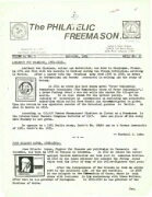 Philatelic Freemason (Vol 06, No 01) cover