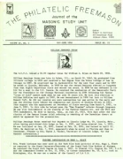 Philatelic Freemason (Vol 10, No 01) cover