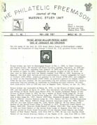 Philatelic Freemason (Vol 11, No 01) cover