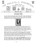 Philatelic Freemason (Vol 11, No 06) cover