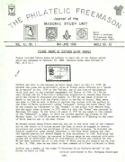 Philatelic Freemason (Vol 12, No 01) cover