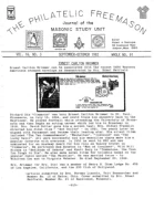 Philatelic Freemason (Vol 16, No 03) cover