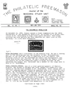 Philatelic Freemason (Vol 17, No 01) cover