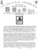 Philatelic Freemason (Vol 18, No 02) cover