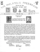 Philatelic Freemason (Vol 20, No 01) cover