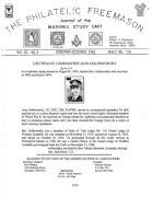 Philatelic Freemason (Vol 20, No 04) cover