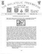 Philatelic Freemason (Vol 20, No 06) cover