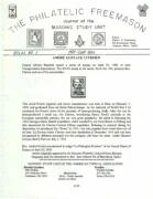 Philatelic Freemason (Vol 25, No 01) cover
