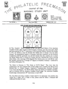 Philatelic Freemason (Vol 28, No 01) cover