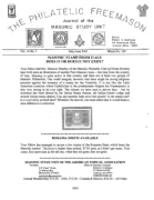 Philatelic Freemason (Vol 30, No 01) cover