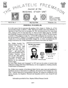 Philatelic Freemason (Vol 31, No 01) cover