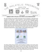 Philatelic Freemason (Vol 34, No 01) cover