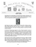 Philatelic Freemason (Vol 35, No 01) cover