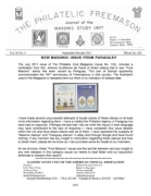 Philatelic Freemason (Vol 36, No 03) cover