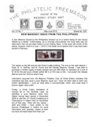 Philatelic Freemason (Vol 37, No 01) cover
